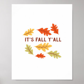 Het is herfst, mensen, klassieke vintage stijl poster
