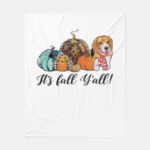 Het is herfst Y’all Beagle Schattige Hond Liefhebb Fleece Deken