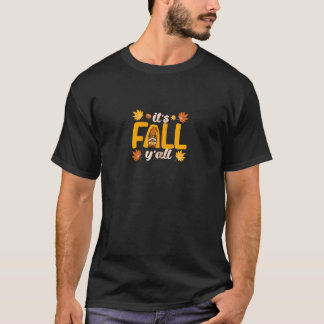 Het is Herfst Y all Kabouter Pompoen Halloween Tha T-shirt