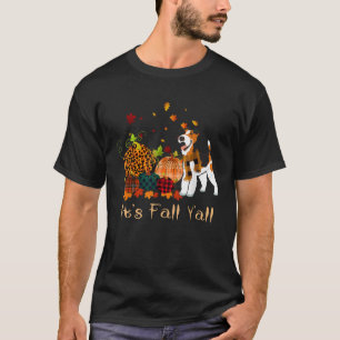 Het is Herfst Y alle Fox Terrier Pompoenhond Thank T-shirt