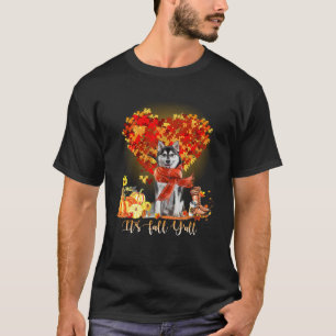 Het is Herfst Y alle Husky Hondenliefhebbers Thank T-shirt