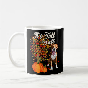 Het is Herfst Y alle schattige Boxer Dog Autumn Koffiemok