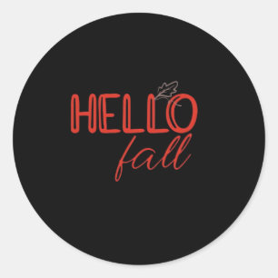 Het is Herfst Y'all Autumn Leave Design Schattigee Ronde Sticker