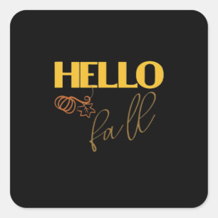Het is Herfst Y'all Autumn Leave Design Schattigee Vierkante Sticker