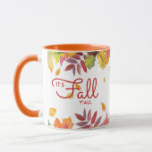 Het is Herfst Y'all Autumn Leaves Personalized Mok (Links)