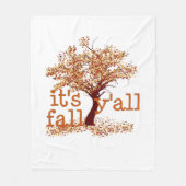 Het is Herfst Y'all Basic Clean Fleece Deken (Voorkant)