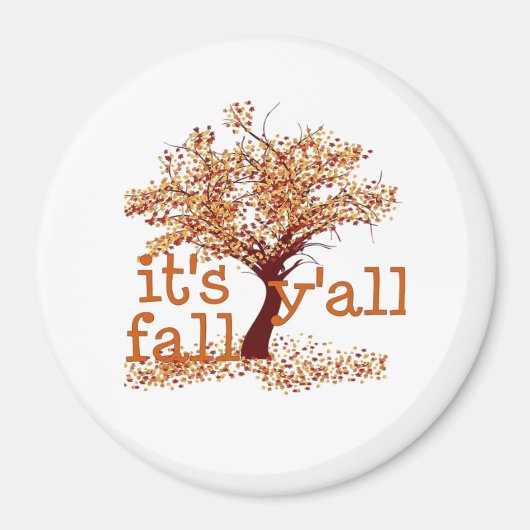 Het is Herfst Y'all Basic Clean Magneet (Voorkant)