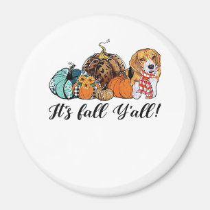 Het is herfst Y'all Beagle Schattige Hond Liefhebb Magneet