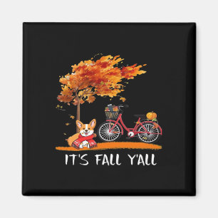 Het is Herfst Y'all Cardigan Hond Herfst Grappige Magneet