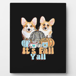 Het is Herfst Y'all Corgis Unique Aesthetic Fotoplaat
