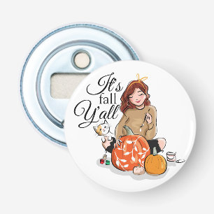 Het is Herfst Y'all flesopener Button Flesopener