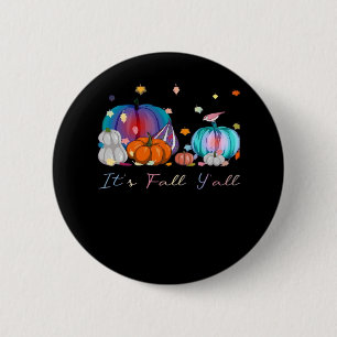 Het is Herfst Y'all Funny Magic Halloween pompoen  Ronde Button 5,7 Cm