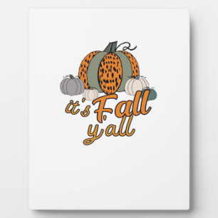 Het is Herfst Y'all, Funny Pumpkins Leopard Patter Fotoplaat