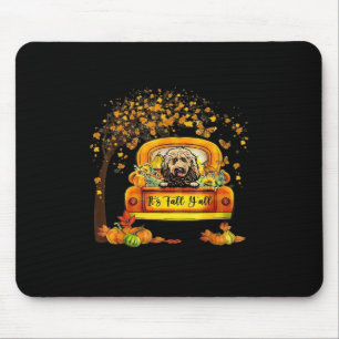 Het is Herfst Y'all Goldendoodle Thanksgiving Pomp Muismat