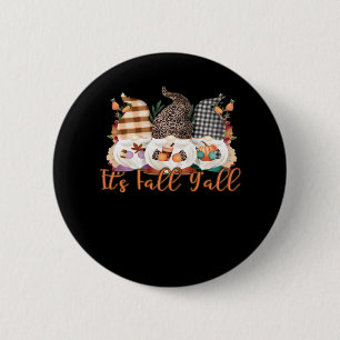 Het is Herfst Y'all Kabouters Geruit Luipaard Herf Ronde Button 5,7 Cm