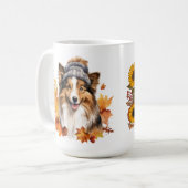 Het is Herfst Ya'll Mok met hondenthema (Voorkant links)