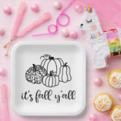 Het is Herfst Y'all Papieren Bordje (Feest)