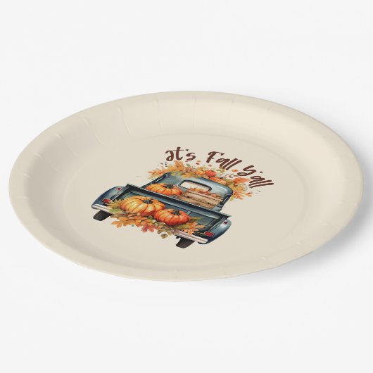 Het is Herfst Y'all Papieren Bordje (Gekanteld)