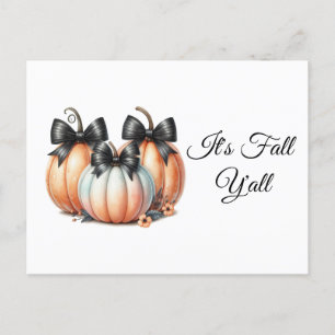 Het is Herfst Y'all: Pastel Pumpkins Feestdagenkaart