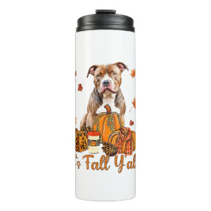 Het is Herfst Y'all Pitbull Dog Herfst Sjaal Herfs Thermosbeker