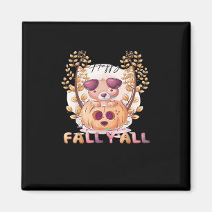 Het is Herfst Y'all Pompoen Halloween Kat Herfst Magneet