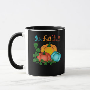 Het is Herfst Y'all Pumpkins Retro Graphic Mok