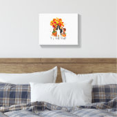 Het is Herfst Y'all Springer Spaniel Dog Halloween Canvas Afdruk (Insitu (Slaapkamer))