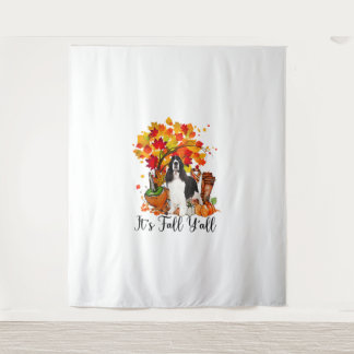 Het is Herfst Y'all Springer Spaniel Dog Halloween Wandkleed
