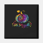 Het is Herfst Y'all Tie Dye Leopard Print Pumpkin Magneet (Voorkant)