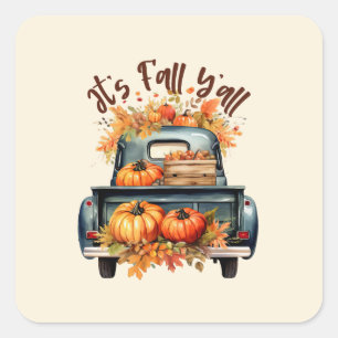 Het is Herfst Y'all Vierkante Sticker