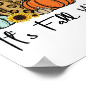 Het is Herfst Y'all Yellow Rottweiler Dog Leopard Poster (Hoek)