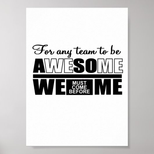 Het is het beste om als team te werken poster (Voorkant)