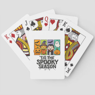 Het is het griezelige seizoen Halloween Vampier Po Pokerkaarten