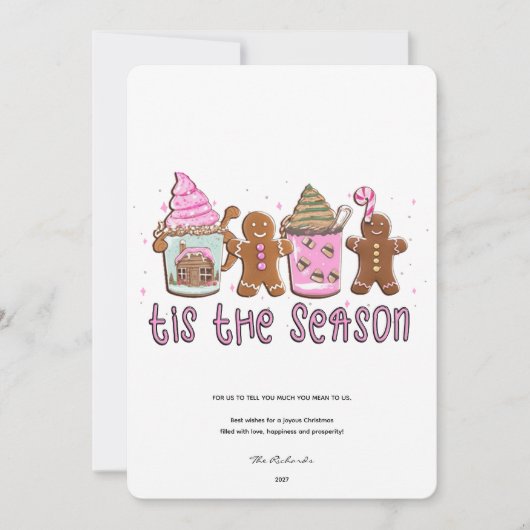 Het is het kerstseizoen Kerstvakantiekaart Feestdagenkaart (Voorkant)