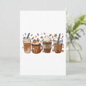 Het is het Latte Seizoen Pumpkin Spice Koffie Herf Kaart (Staand voorkant)