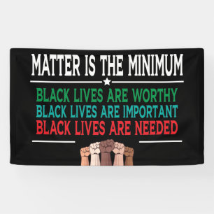 HET IS HET MINIMUM, ZWARTE LEVEN ZIJN ERG... SPANDOEK