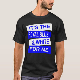 Het is het Royal Blue White voor meisjes Vrouwen T-shirt