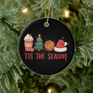 Het Is Het Seizoen Basketbal Liefhebber Kerstcadea Keramisch Ornament