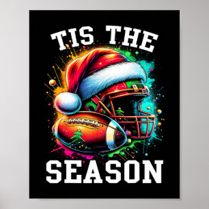 Het Is Het Seizoen Football Moeder Kerstmis Santa Poster
