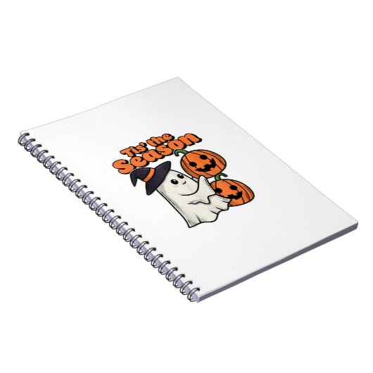 Het Is Het Seizoen Halloween Kostuum Heksenhoed Notitieboek (Rechterzijde)