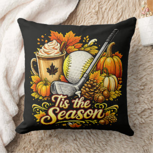 Het Is Het Seizoen Herfst Golf Pompoen Kruid Koffi Kussen
