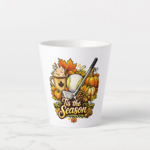 Het Is Het Seizoen Herfst Golf Pompoen Kruid Koffi Latte Mok