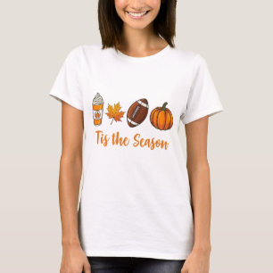 Het is het Seizoen Herfst Voetbal T-shirt