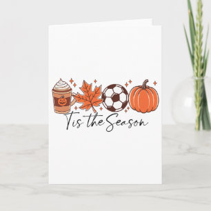 Het Is Het Seizoen Herfst Voetbal Thanksgiving Kof Kaart