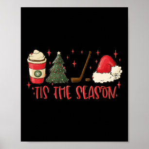 Het Is Het Seizoen Hockey Kerst Sport Hockey Moede Poster