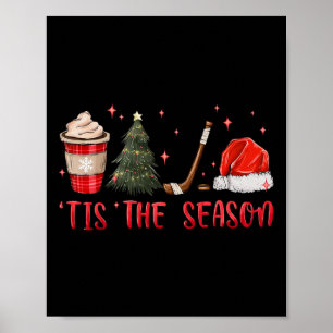 Het Is Het Seizoen Hockey Koffie Kerstboom IJshock Poster