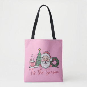 Het Is Het Seizoen Kerst Cute Winter Latte Kerstma Draagtas