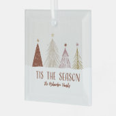 Het Is Het Seizoen Kerst Kerstbomen Aangepaste Naa Glas Ornament (Voorkant links)