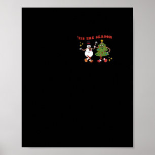 Het Is Het Seizoen Kerstboom Pals Klassieke Trendy Poster
