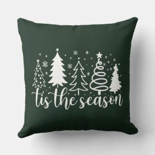 Het Is Het Seizoen Kerstboom Worp Kussen